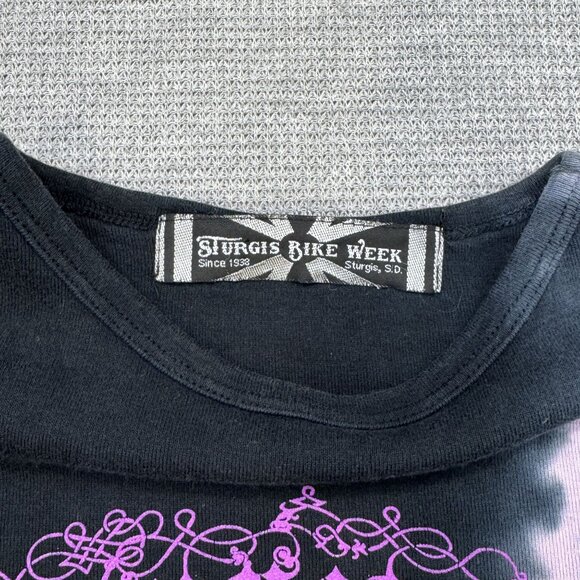 Sturgis Bike Week 2006 Tie-Dye T-Shirt Womens Sz Small Purple Black Short Sleeve - Picture 8 of 14